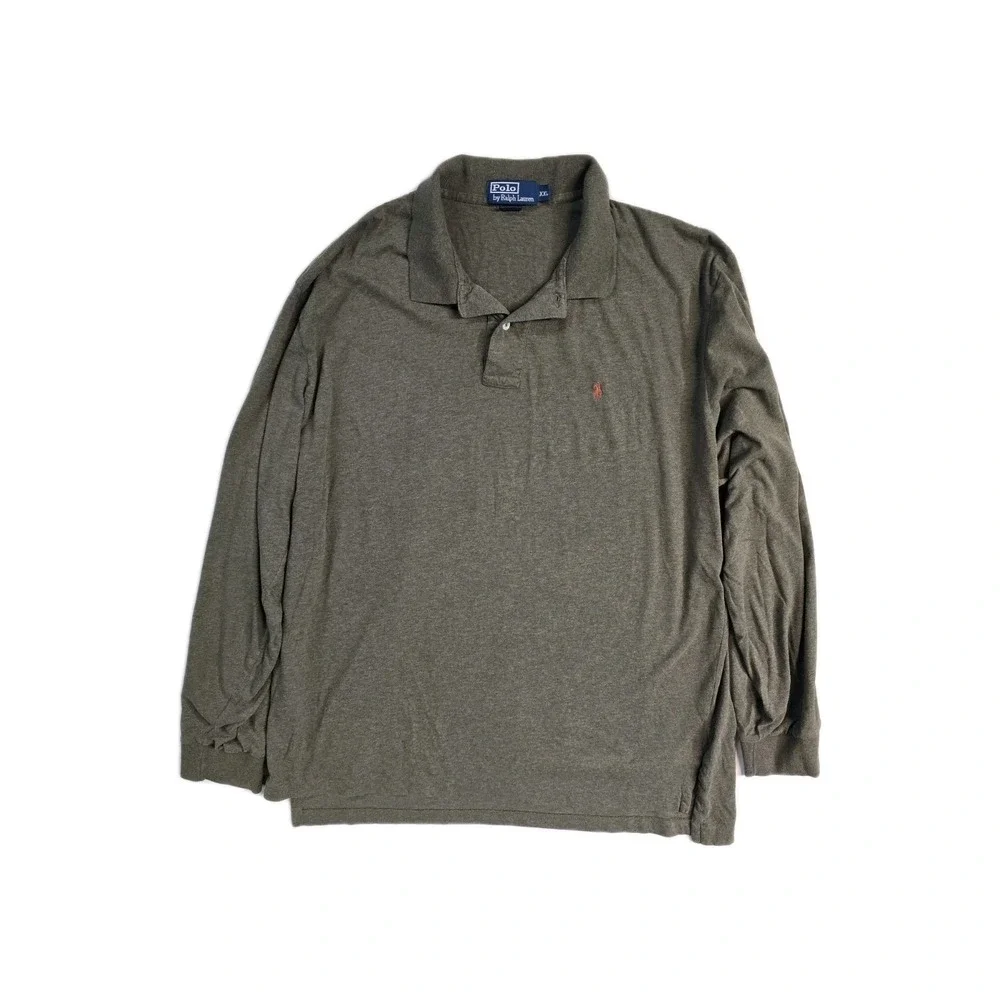 Polo‎ Ralph Lauren Men's Long Sleeves Polo Shirt  XXL Cotton  Green